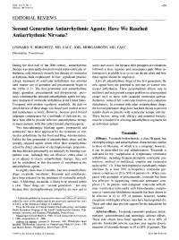 Second Generation Antiarrhythmic Agents: Have We Reached Antiarrhythmic Nirvana?