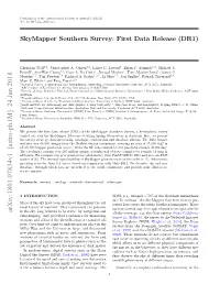 Skymapper Southern Survey: First Data Release (DR1)