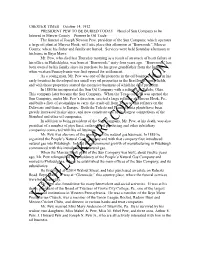 13 October 14, 1912 Marcus Hook J. N. Pew Dies