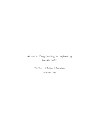 Advanced Programming in Engineering Lecture Notes