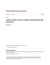 An Analysis of Racially Disparate Bar Performance