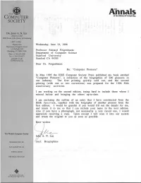 Annals of the Historyofcomputing :R
