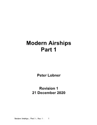 Modern Airships Part 1