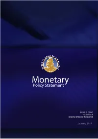 Monetary Policy Statement