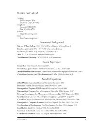 Richard Paul Gabriel Educational Background