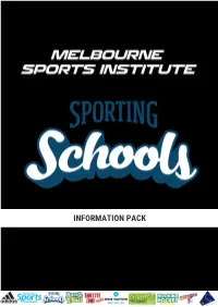 Sporting Schools Information Booklet