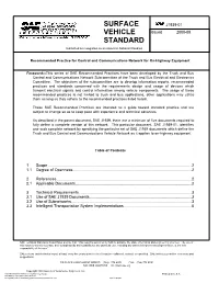 Surface Vehicle Standard