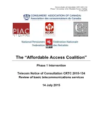 The “Affordable Access Coalition”
