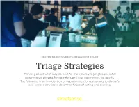 Triage Strategies | 1