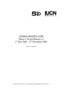 CBNRM-MISSING LINK Phase 2, Project Report N.1 1St July 2002 - 31St December 2002