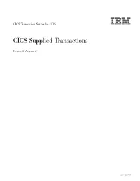 CICS Supplied Transactions