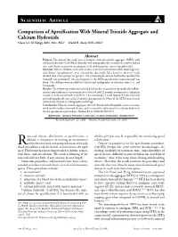 Comparison of Apexification with Mineral Trioxide Aggregate