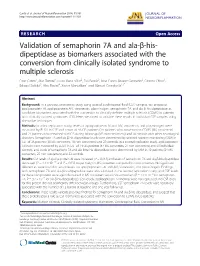 Dipeptidase As Biomarkers Associated With
