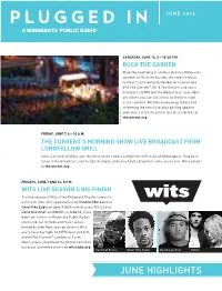 June Highlights Where Your Purchases Help Support 1 Minnesota Public Radio