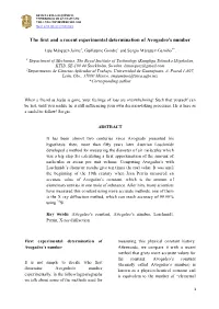 The First and a Recent Experimental Determination of Avogadro's Number