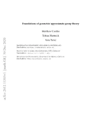 Arxiv:2012.15303V1 [Math.GR]