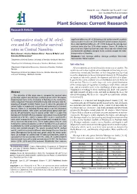 Com-Parative Study of M. Oleifera and M. Ovalifolia Survival Rates In