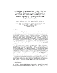 Elimination of Memory-Based Dependences For