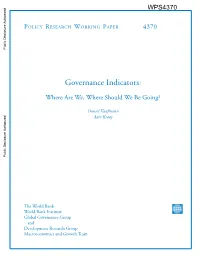 Governance Indicators