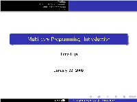 Multi-Core Programming: Introduction