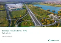 Prologis Park Budapest-Gyál Gyál, M5, M0
