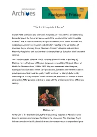 “The Joint Hospitals Scheme”