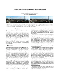 Vignette and Exposure Calibration and Compensation