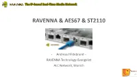 Ravenna & Aes67 & St2110