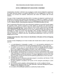 State Compensatory Education: Overview