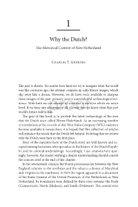 Why the Dutch? the Historical Context of New Netherland