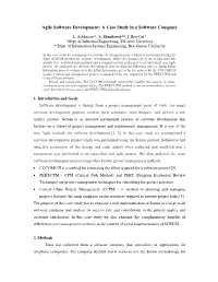 Agile Software Development: a Case Study in a Software Company