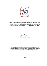 Application of Dynamic Programming for Multiple Cutter Selection in Optimizing Machining Time of Sculptured Surface