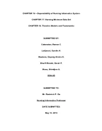 Dependability of Nursing Informatics System CHAPTER 17