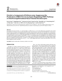 Dieckol, a Component of Ecklonia Cava, Suppresses the Production of MDC/CCL22 Via Down-Regulating STAT1 Pathway in Interferon-Γ Stimulated Hacat Human Keratinocytes