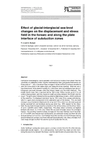 Effect of Glacial-Interglacial Sea-Level Changes on the Displacement And