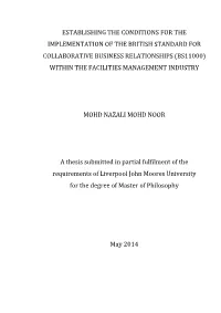 Establishing the Conditions for the Implementation