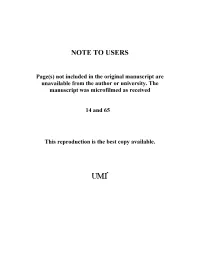 Note to Users