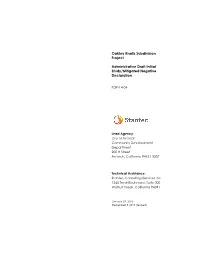 Oakley Knolls Subdivision Project Administrative Draft Initial Study