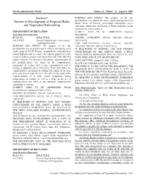 Section I Notices of Development of Proposed Rules and Negotiated Rulemaking