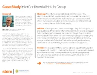 Case Studyintercontinental Hotels Group &gt;