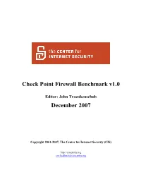 Check Point Firewall V1.0