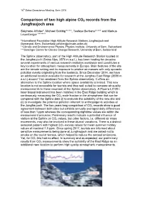 Comparison of Two High Alpine CO2 Records from the Jungfraujoch Area
