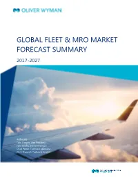 Global Fleet & Mro Market Forecast Summary