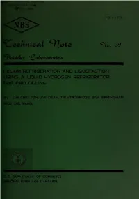 Helium Refrigeration and Liquefaction Using a Liquid Hydrogen Refrigerator for Precooling