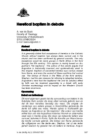 Heretical Baptism in Debate