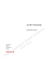 Java SE 7 Fundamentals