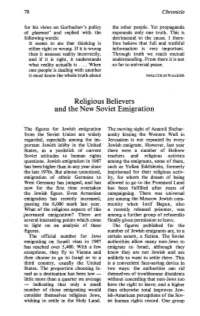 Religious Believers and the New Soviet Emigration