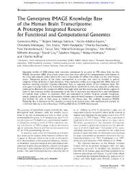 The Genexpress IMAGE Knowledge Base of the Human Brain Transcriptome: a Prototype Integrated Resource for Functional and Computational Genomics