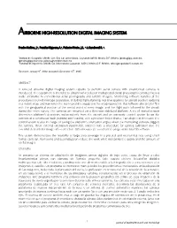Airborne High-Resolution Digital Imaging System