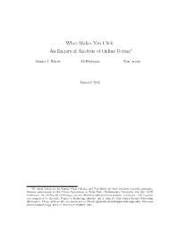 An Empirical Analysis of Online Dating∗